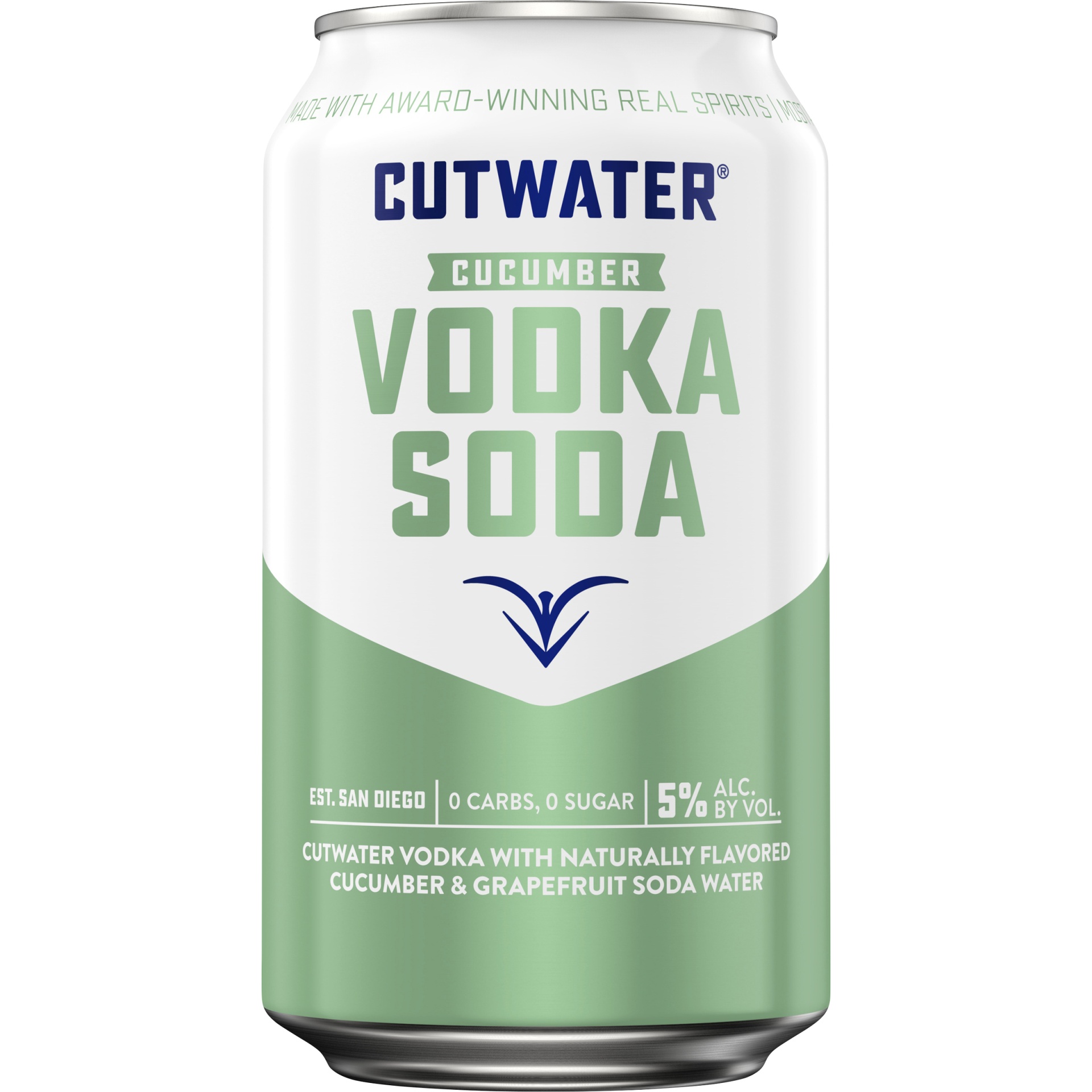 slide 1 of 1, Cutwater Spirits Cucumber Vodka Soda, 5% ABV, 12 fl oz