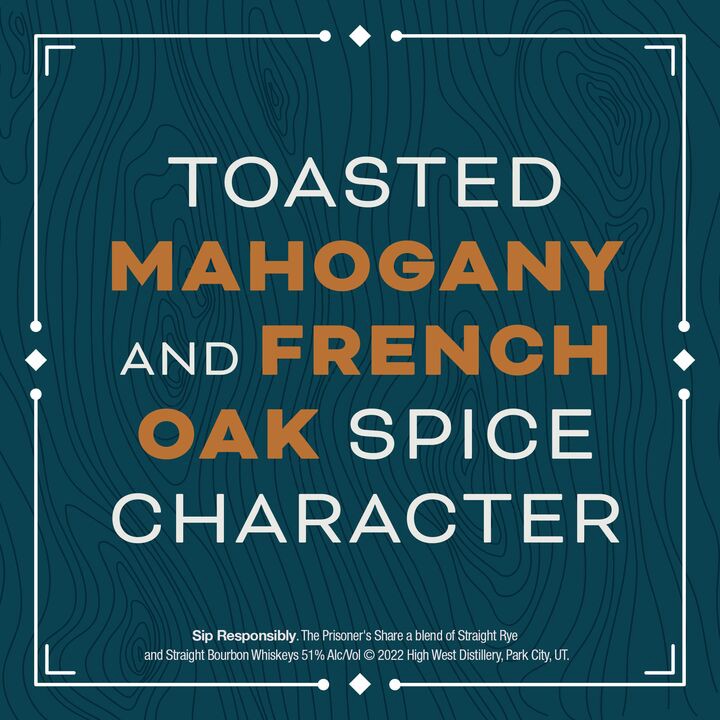 slide 4 of 6, High West The Prisoner's Share Red Blend Wine Barrel-Finished Whiskey, 750ml Bottle, 102 Proof, 750 ml