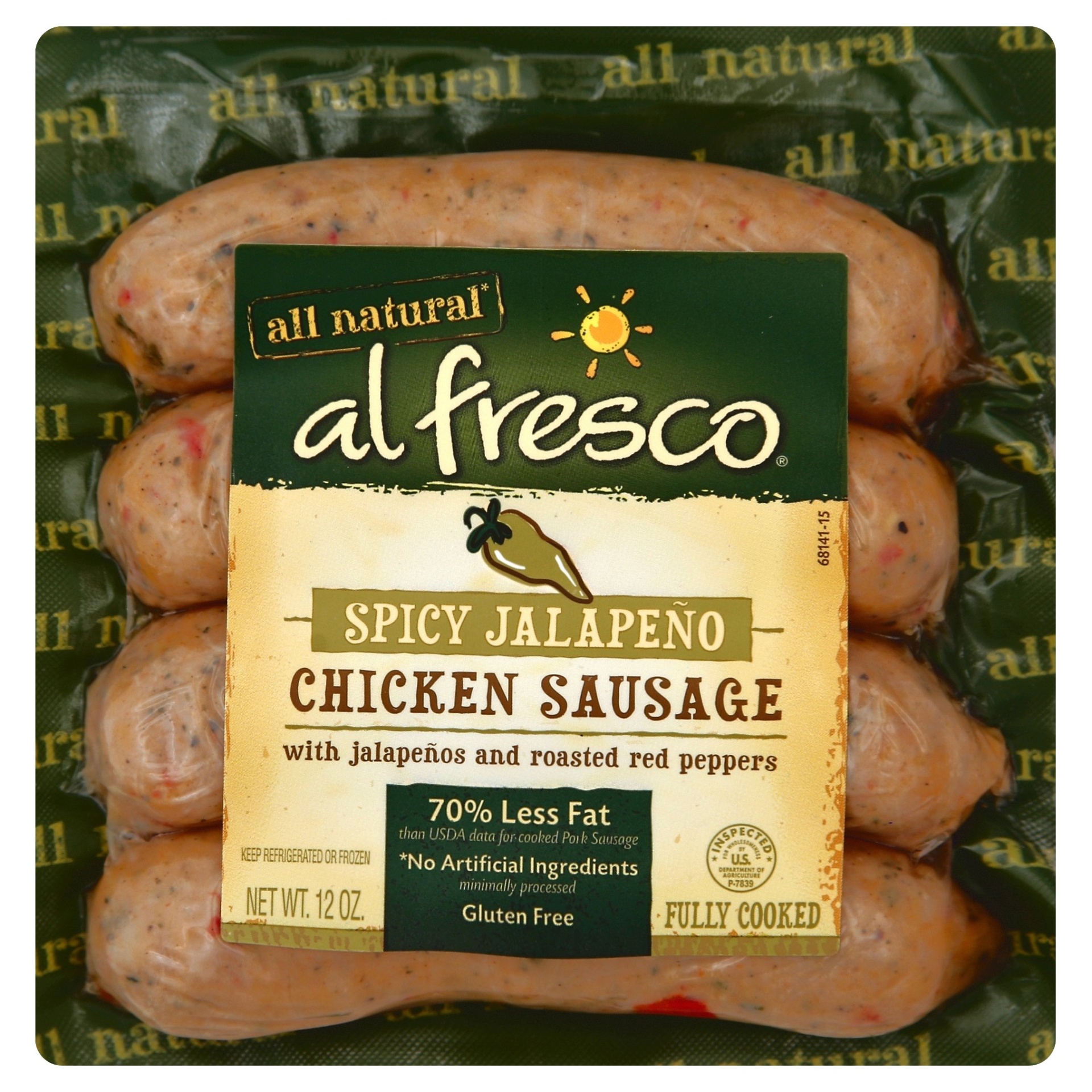 slide 1 of 1, Al Fresco Chicken Sausage Spicy Jalapeno, 4 ct; 12 oz
