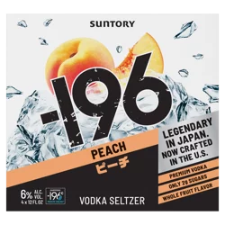 -196 Peach Vodka Seltzer 4x355 ml