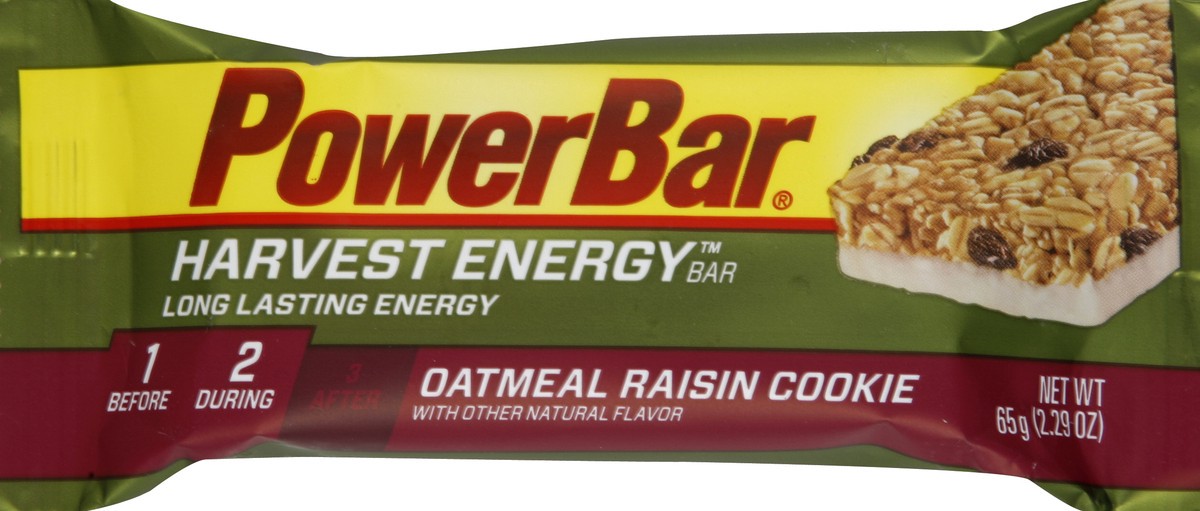 slide 5 of 6, PowerBar Harvest Energy Oatmeal Raisin Cookie Bar, 2.29 oz