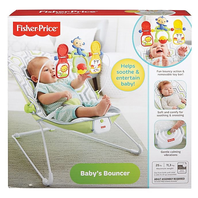 slide 5 of 5, Fisher-Price Bouncer - Geometric Meadow, 1 ct