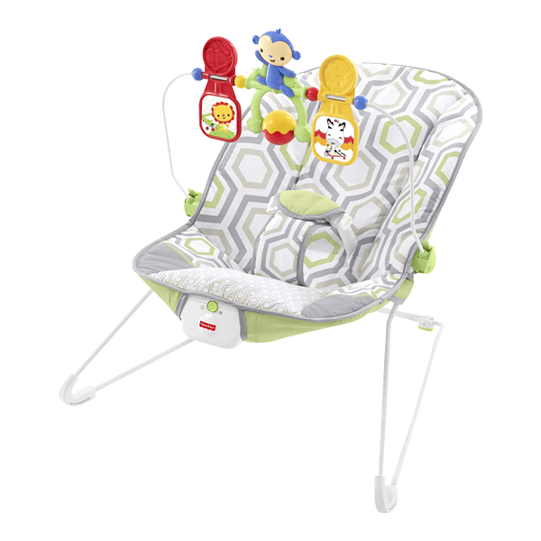 slide 1 of 5, Fisher-Price Bouncer - Geometric Meadow, 1 ct