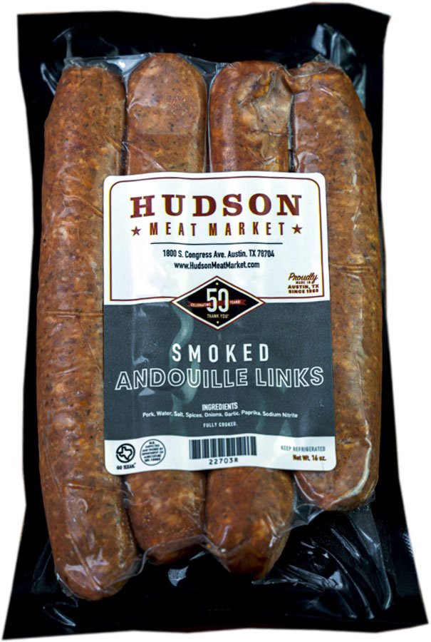 slide 1 of 1, Hudson Meat Market Smoked Andouille Sausage, 16 oz