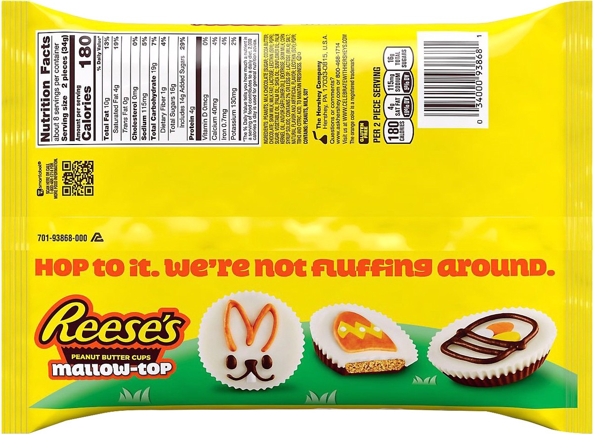 slide 2 of 3, Reese's Snack Size Mallow-Top Peanut Butter Cups 9.6 oz, 9.6 oz