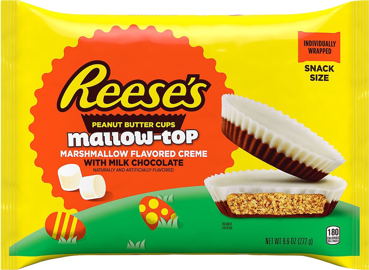 slide 1 of 3, Reese's Snack Size Mallow-Top Peanut Butter Cups 9.6 oz, 9.6 oz