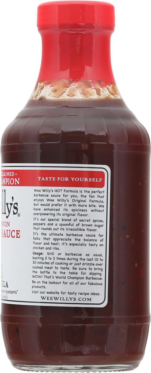 slide 13 of 13, Wee Willy's Hot Bbq Sauce, 18 oz
