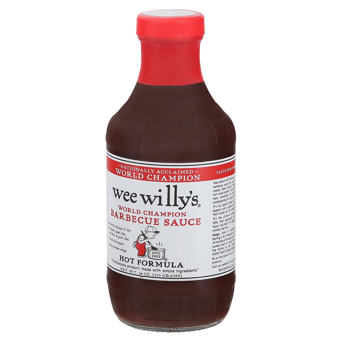 slide 4 of 13, Wee Willy's Hot Bbq Sauce, 18 oz