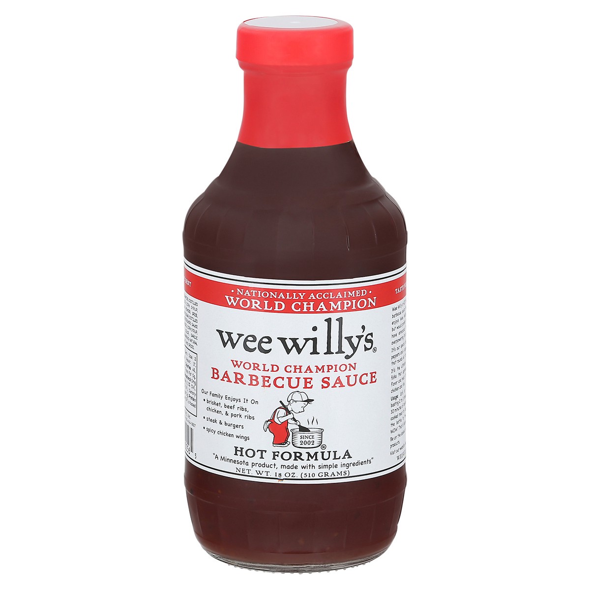 slide 8 of 13, Wee Willy's Hot Bbq Sauce, 18 oz