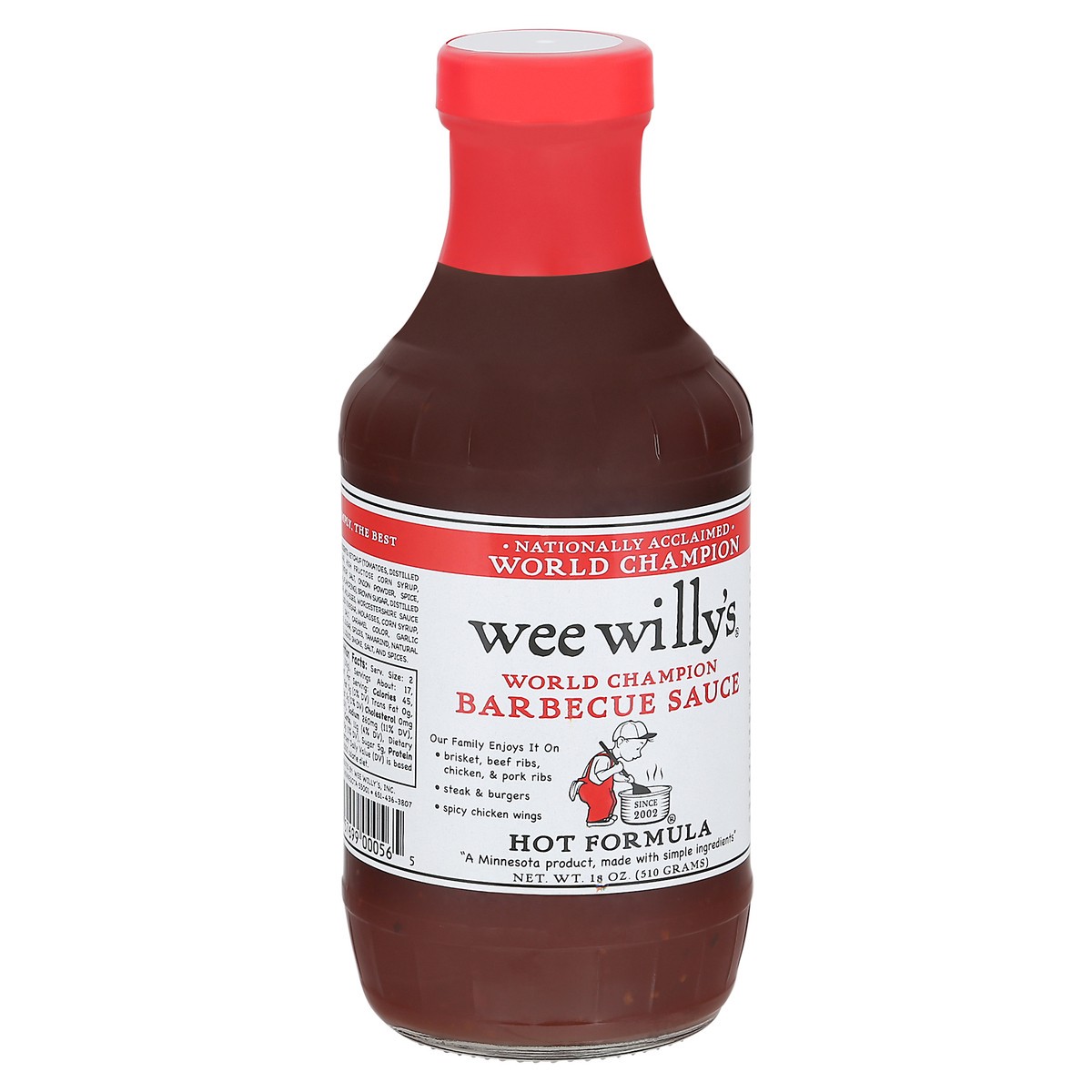slide 6 of 13, Wee Willy's Hot Bbq Sauce, 18 oz