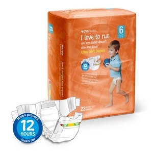 slide 1 of 1, CVS Health Ultra Soft Diapers Size 6 (35+ Lbs), 23 ct