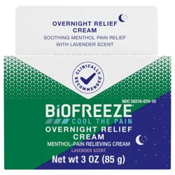 Biofreeze Overnight Cream, 3 Oz