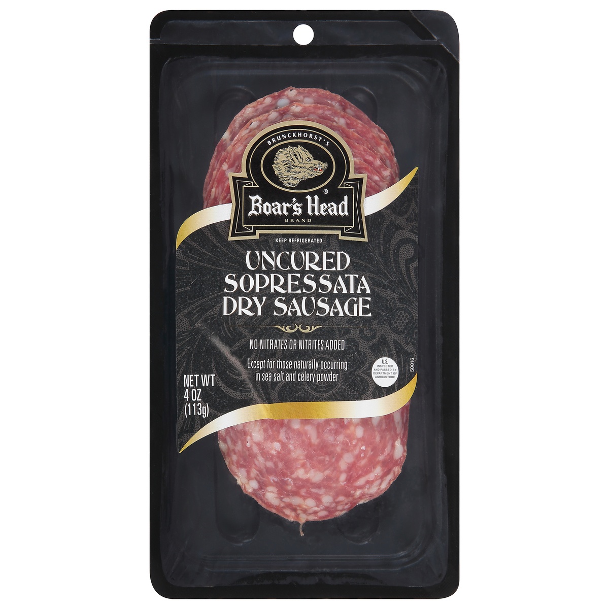 slide 1 of 1, Boar's Head Uncured Sopressata Dry Sausage, 1 ct