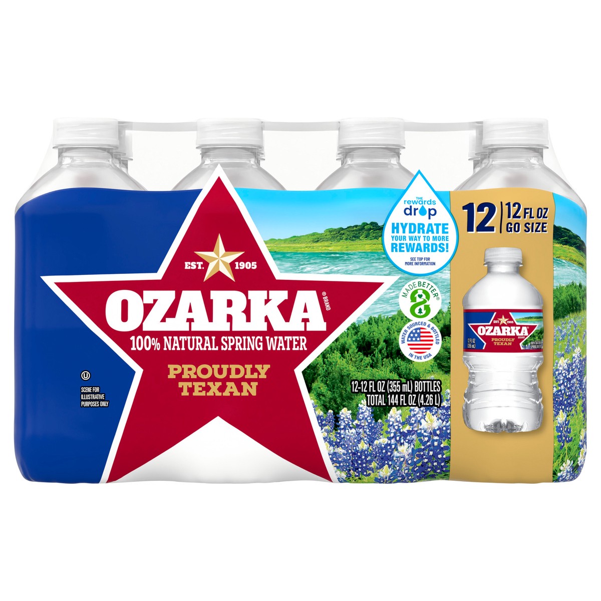 slide 1 of 5, OZARKA Brand 100% Natural Spring Water, 12-ounce plastic bottles (Pack of 12), 12 fl oz; 12 ct