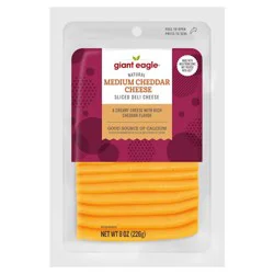 Giant Eagle Sliced Medium Cheddar Cheese