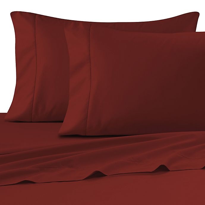 slide 1 of 1, Wamsutta Ultra Soft Sateen 525-Thread-Count King Pillowcase Pair - Brick, 1 ct