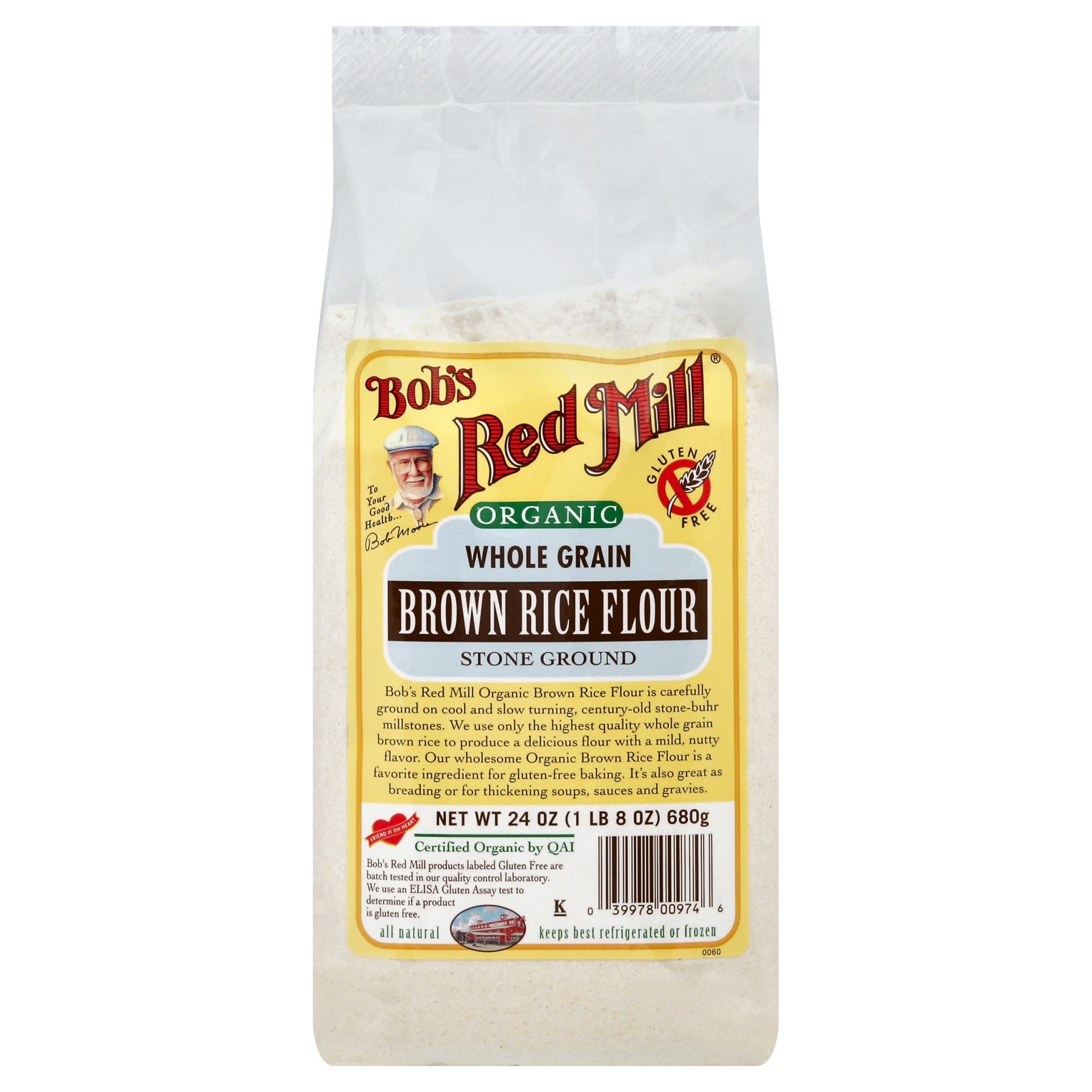 slide 1 of 1, Bob's Red Mill Gluten Free Brown Rice Flour, 24 oz
