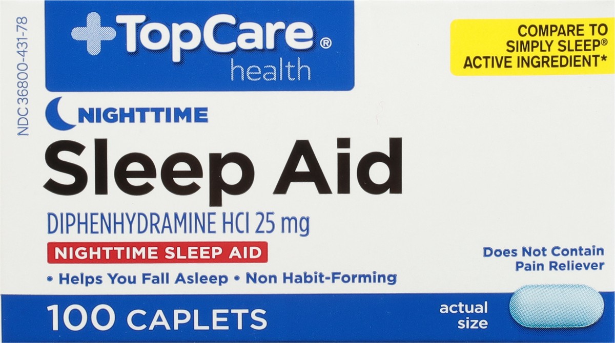 slide 7 of 10, TopCare Nightime Sleep Aid, 100 ct