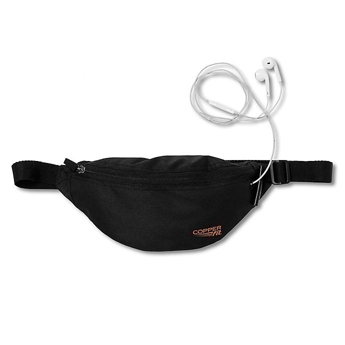 slide 1 of 1, Copper Fit Belt Bag - Black, 10 in