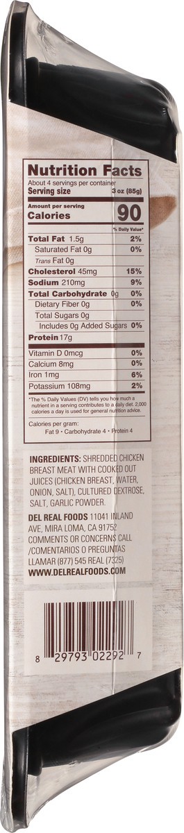 slide 6 of 11, Del Real Foods Shredded Chicken 12 oz, 12 oz