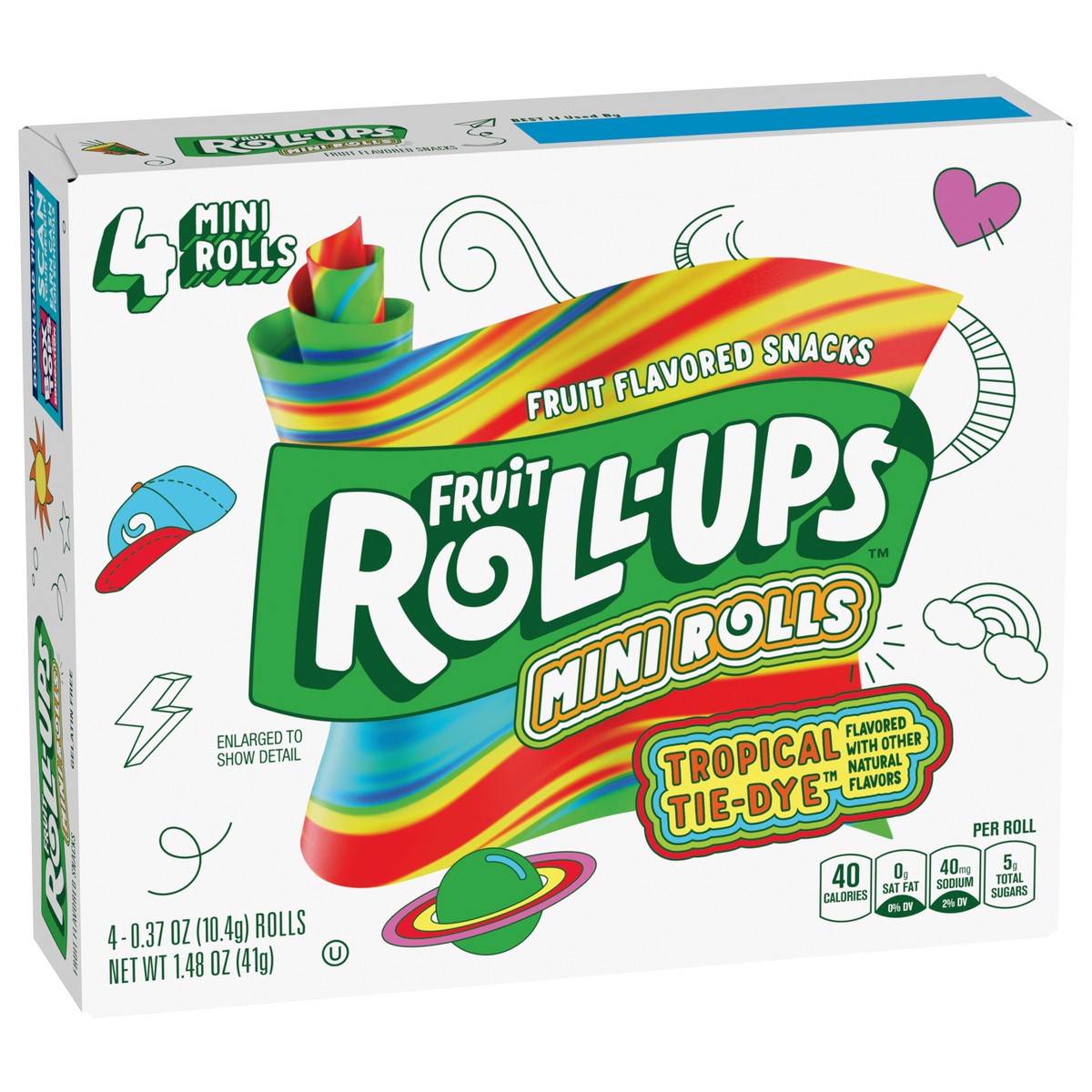 slide 7 of 14, Fruit Roll-Ups Tropical Tie-Dye Mini Roll-Ups 4 CT, 4 ct