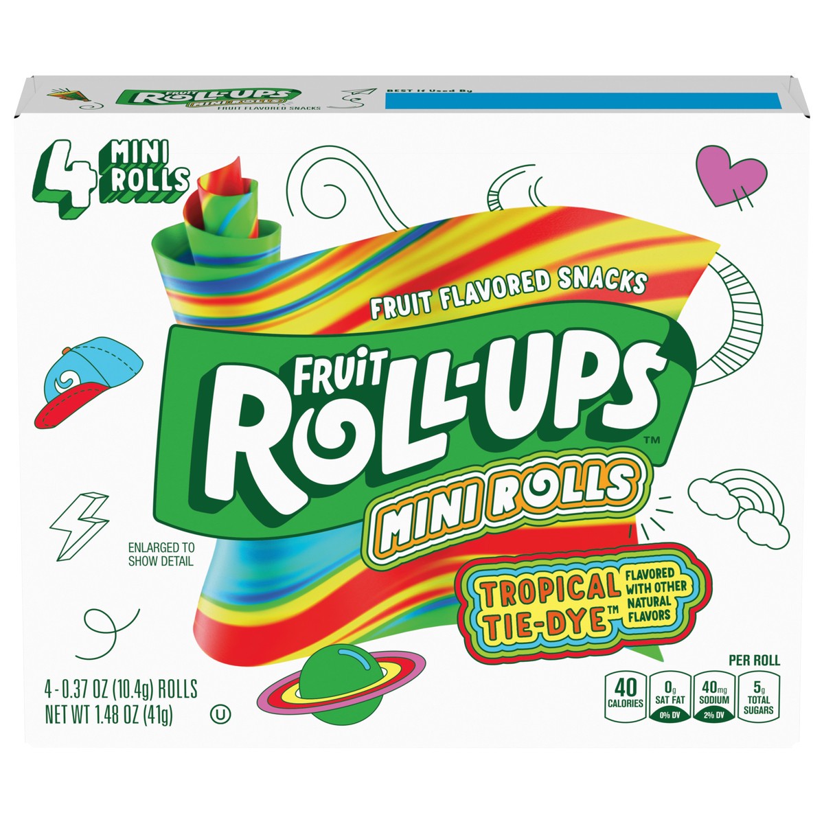 slide 9 of 14, Fruit Roll-Ups Tropical Tie-Dye Mini Roll-Ups 4 CT, 4 ct