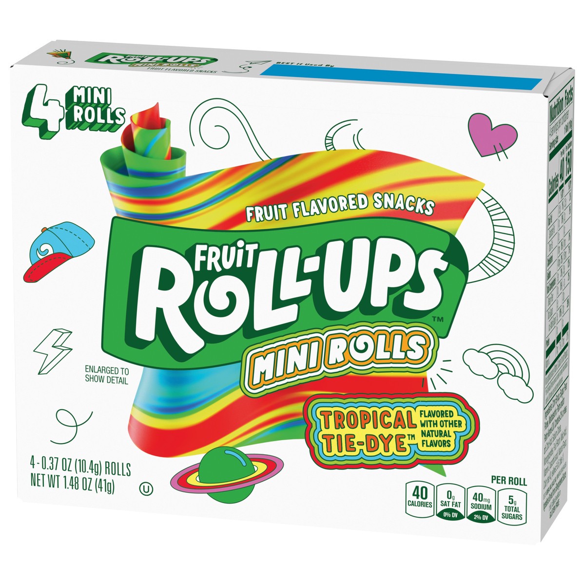 slide 8 of 14, Fruit Roll-Ups Tropical Tie-Dye Mini Roll-Ups 4 CT, 4 ct