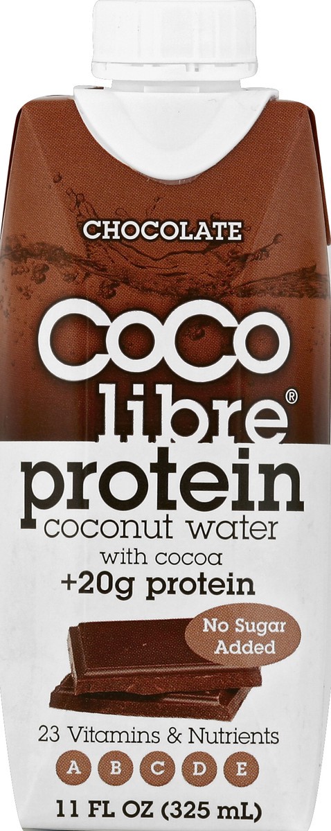 slide 4 of 4, Coco Libre Chocolate Protein Coconut Water, 11 oz