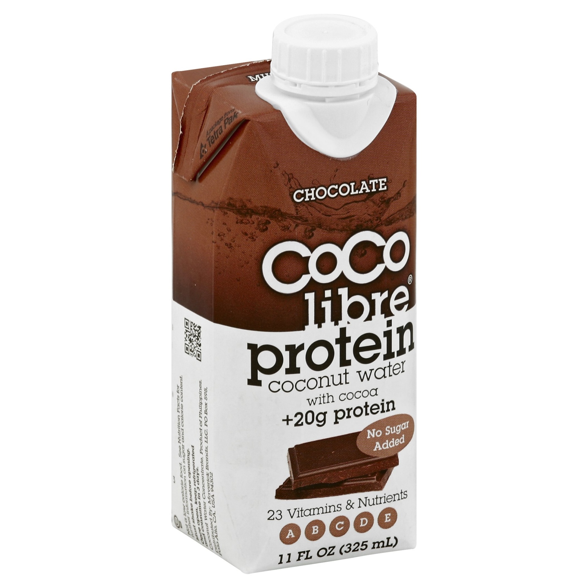 slide 1 of 4, Coco Libre Chocolate Protein Coconut Water, 11 oz