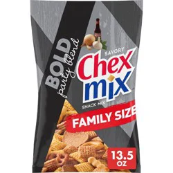 Chex Mix Bold Garlic and Herb Snack Mix, Family Size, Snacks, 13.5 oz