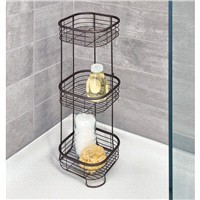 slide 3 of 5, InterDesign Forma Free Standing Bathroom or Shower Storage Shelves for Towels, Soap, Shampoo, Lotion, Accessories, Bronze, 1 ct
