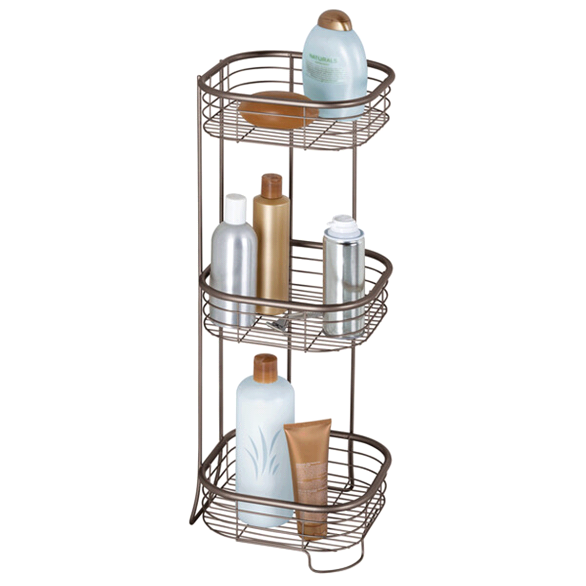 InterDesign Forma Free Standing Bathroom or Shower Storage Shelves for