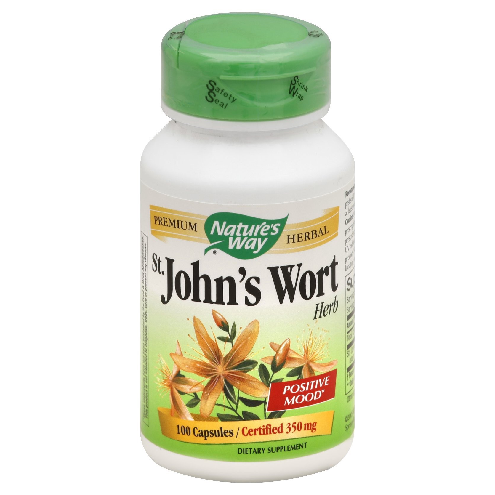 slide 1 of 4, Nature's Way 700 mg St. John's Wort Herb 100 Vegan Capsules, 100 ct