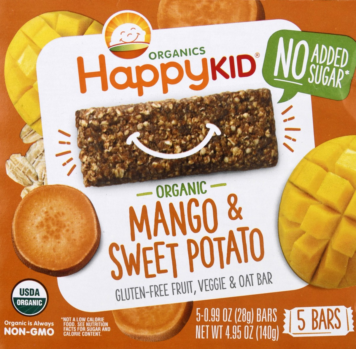 slide 7 of 13, Happy Kid Organics Organic Mango & Sweet Potato Veggie & Oat Bar 5 ea, 5 ct