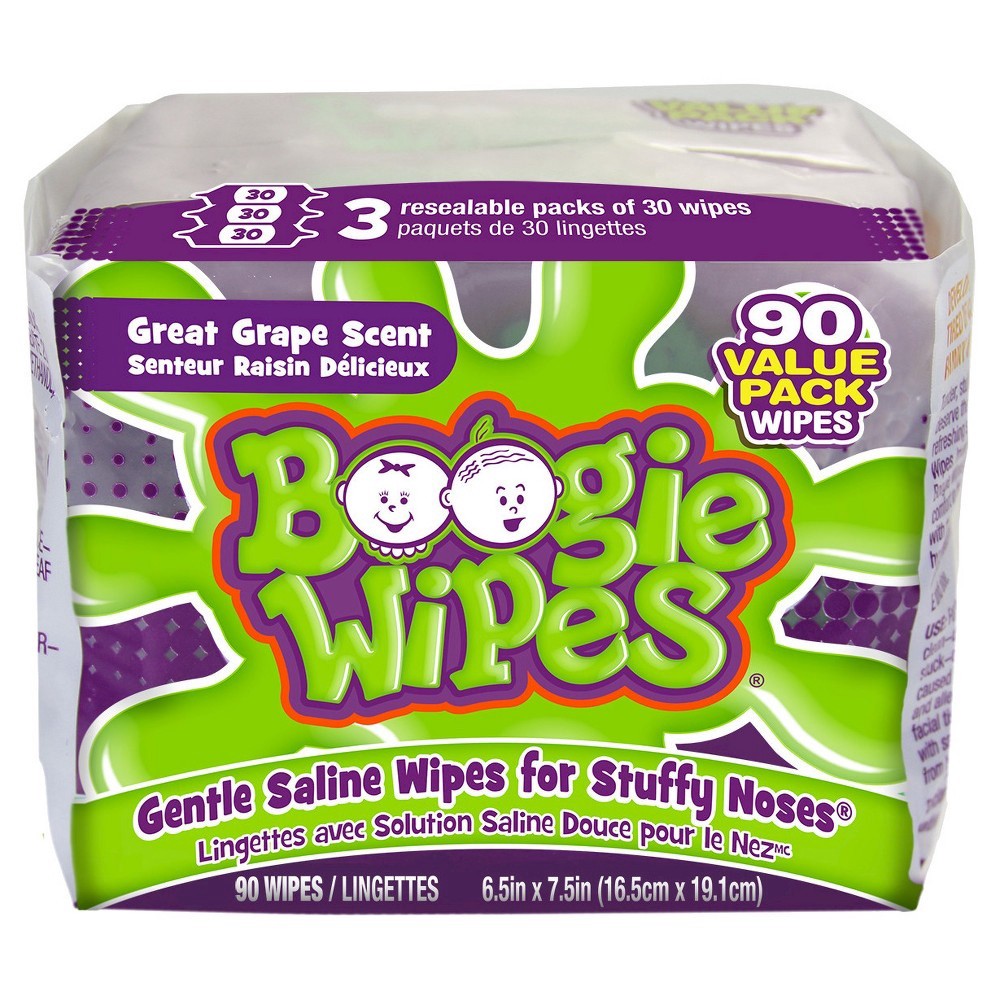 slide 3 of 3, Boogie Wipes Saline Wipes 90 ea, 90 ct