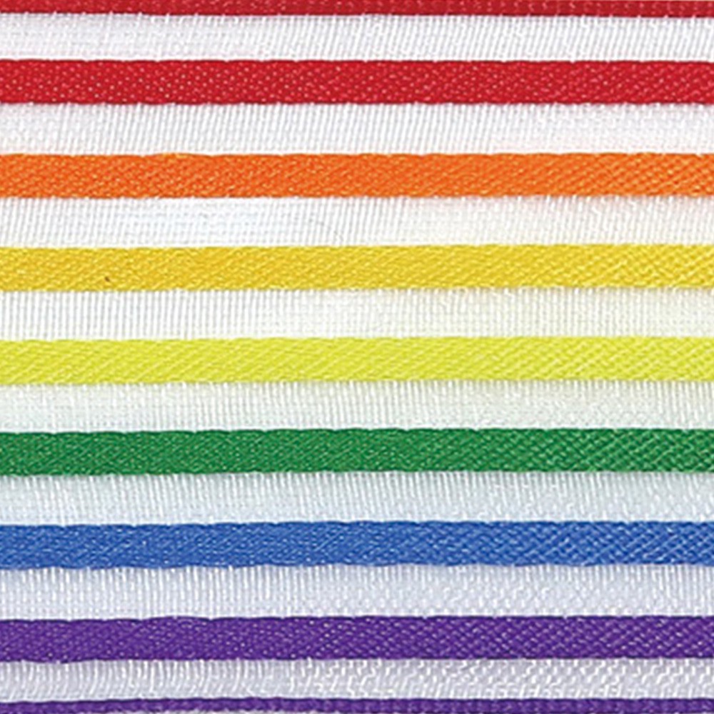 slide 2 of 5, 1.5" X 3yd. Rainbow Striped Wired Sheer Ribbon By Celebrate It 360°, 1.5 in x 3 yd