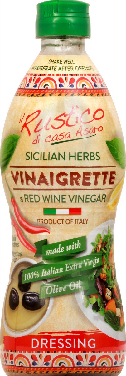 slide 1 of 11, Il Rustico Di Casa Asaro Vinaigrette & Red Wine Vinegar Sicilian Herbs Dressing 15.3 oz, 15.3 oz