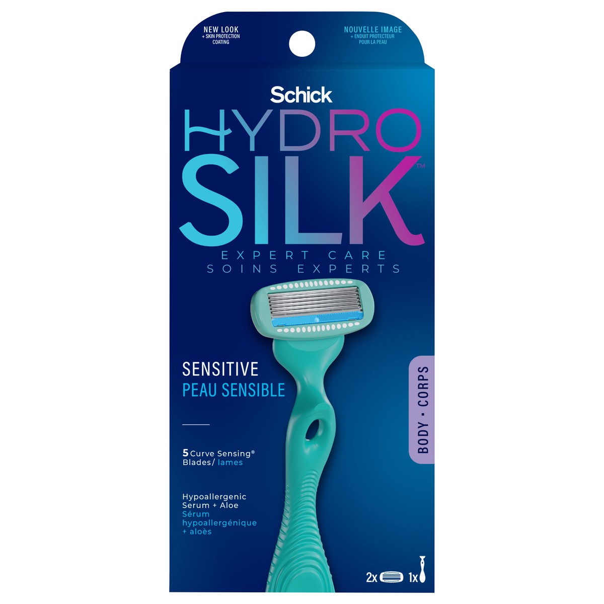 slide 1 of 63, Schick Hydro Silk Sensitive Care Women's Razor, 1 Handle and 2 Refills, 1 ct