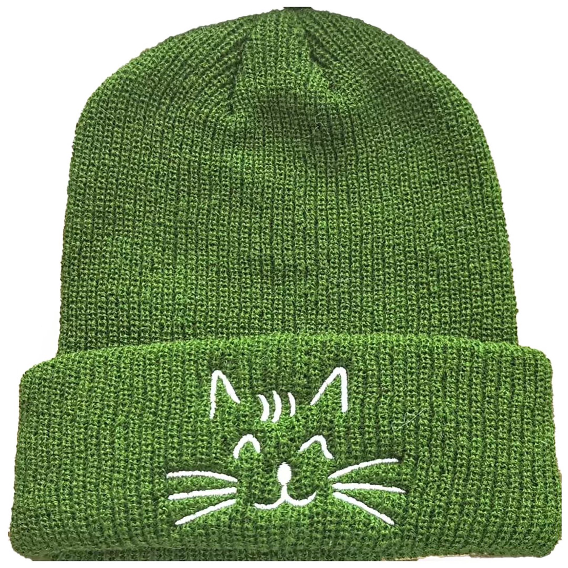 slide 1 of 1, Zanden Cat Embroidery Adult Knit Beanie, One Size, One Size