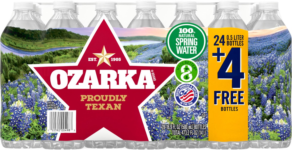 slide 3 of 7, Ozarka Spring Water, 28 ct; 16.9