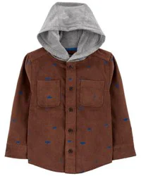 Oshkosh Baby Mountain Print Corduroy Button-Front Shacket Brown 24M