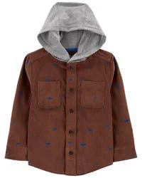 Oshkosh Baby Mountain Print Corduroy Button-Front Shacket Brown 24M