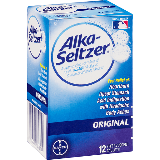 slide 2 of 9, Alka-Seltzer Original Effervescent Antacid Tablets, 12 ct