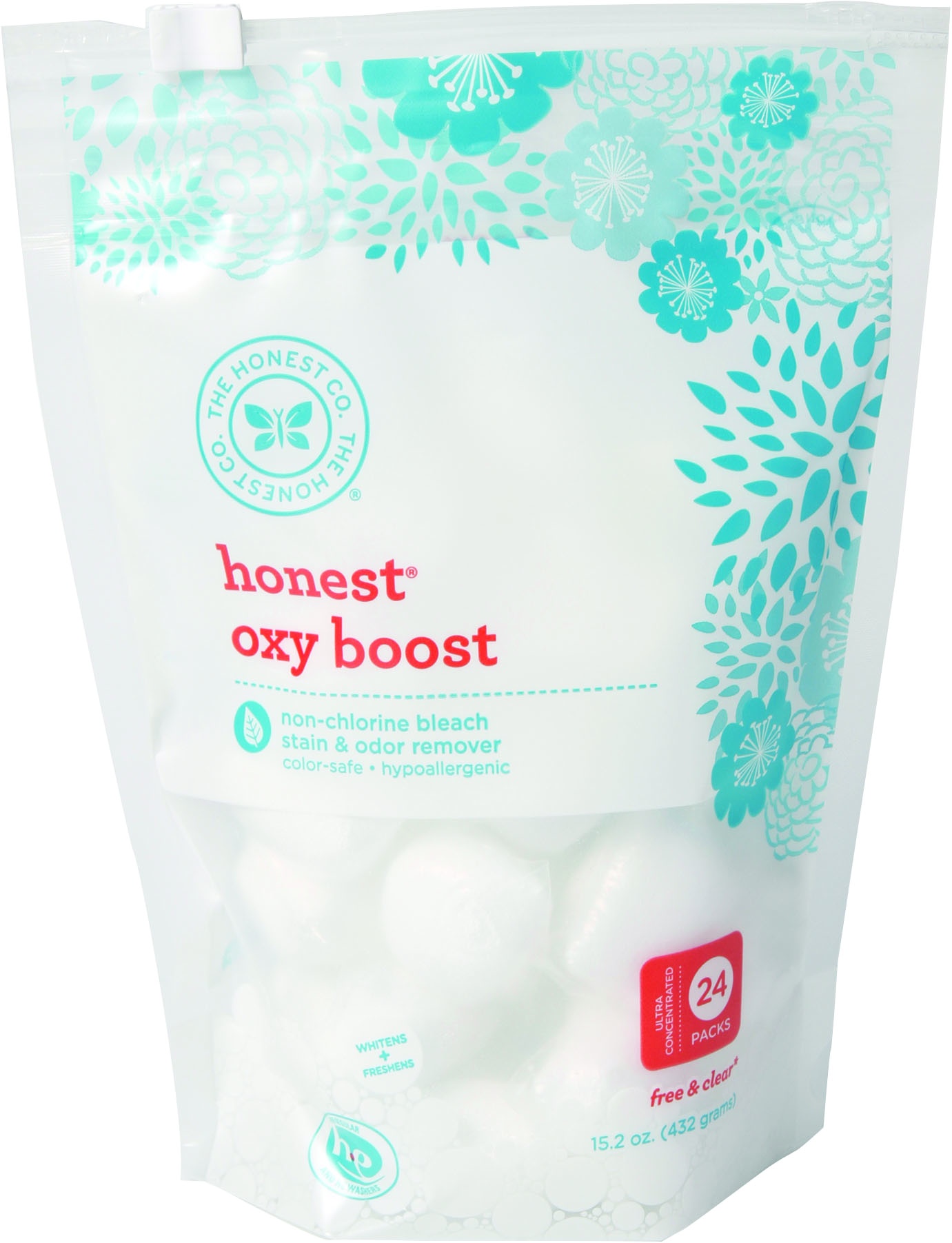 slide 1 of 1, The Honest Company Oxy Boost Free Clear - 24 ct, 24 ct