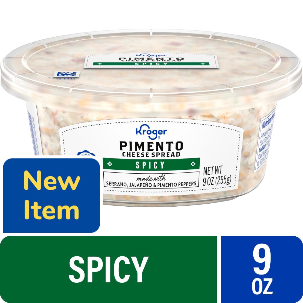 slide 1 of 1, Kroger® Spicy Pimento Cheese Spread, 9 oz