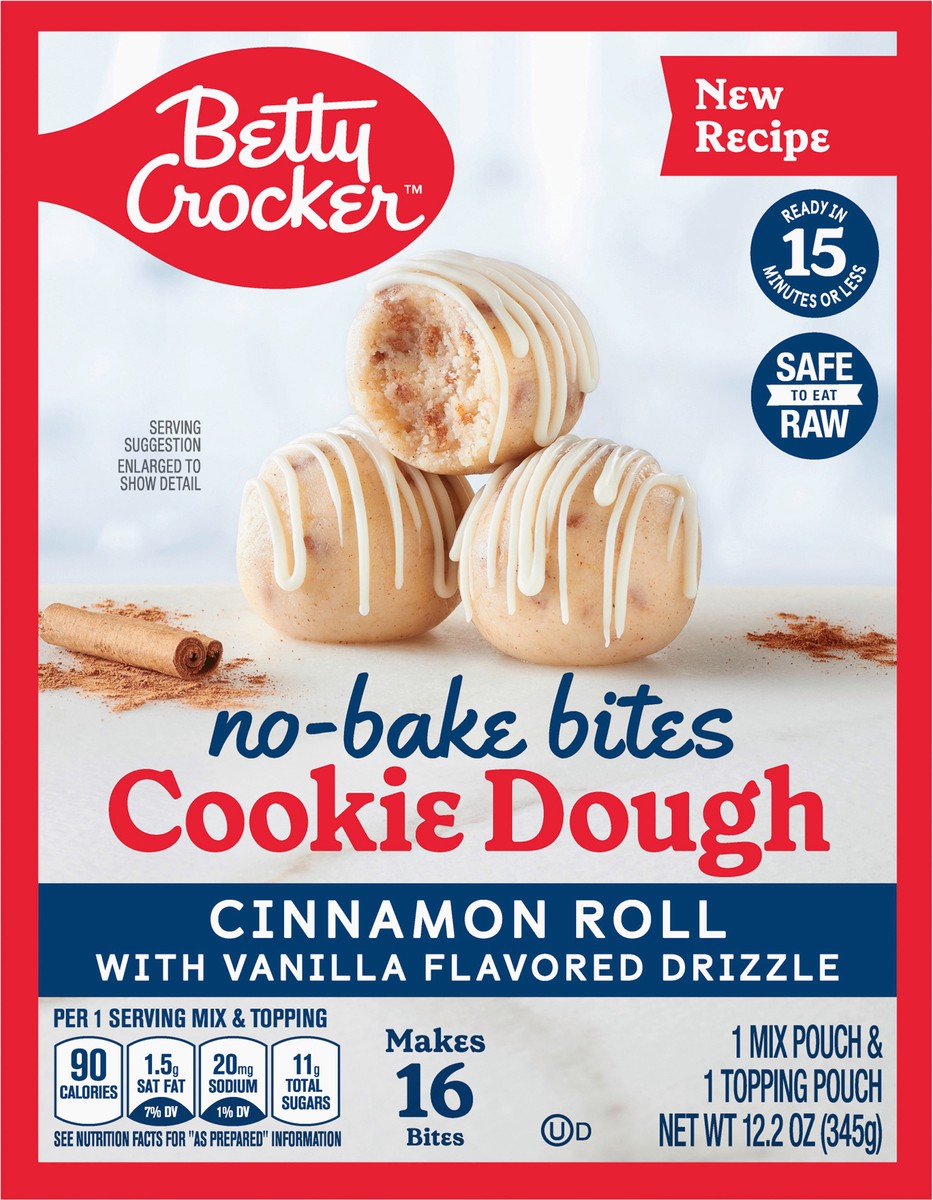 slide 5 of 9, Betty Crocker Cinnamon Roll No-Bake Cookie Dough, 12.2 oz, 12.2 oz