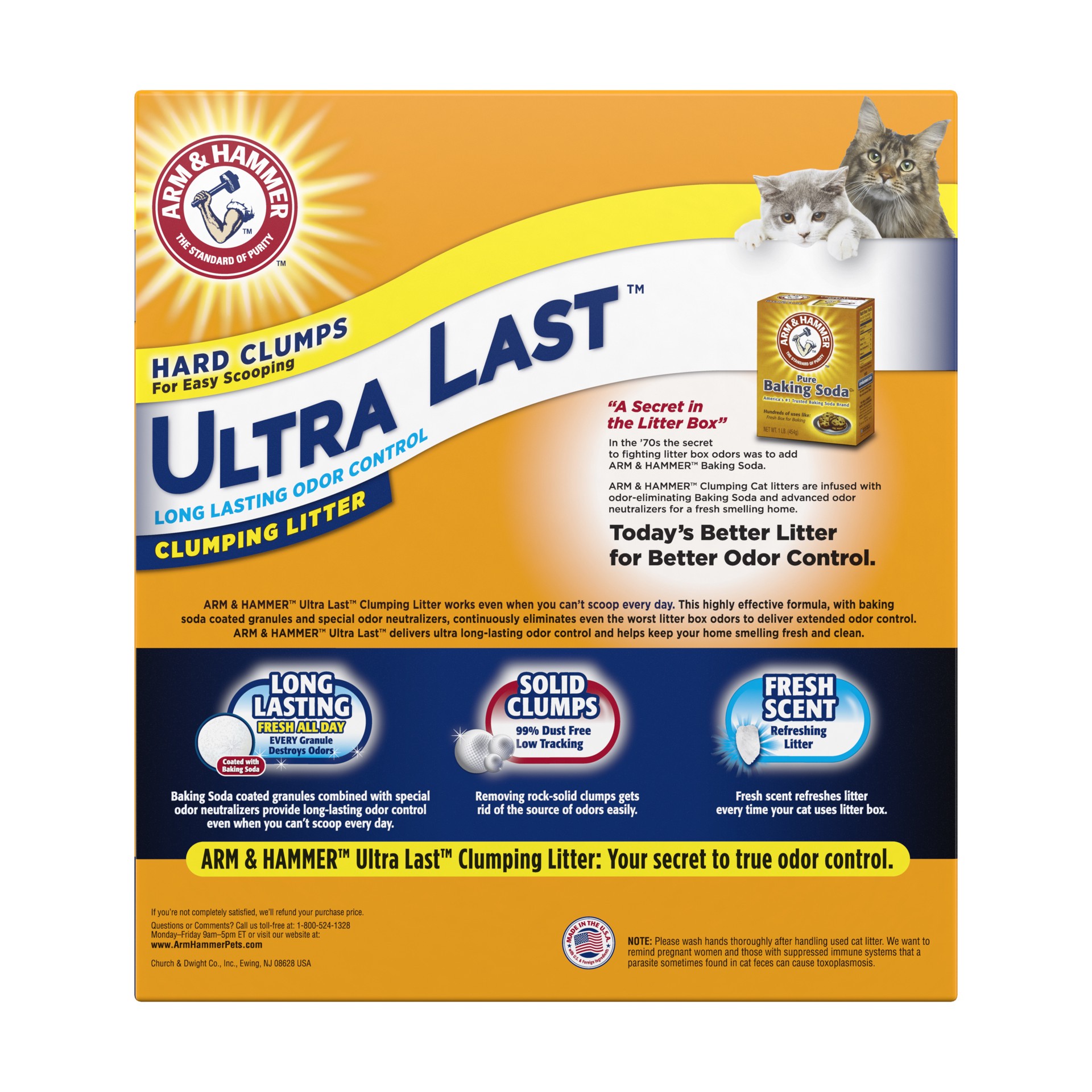 slide 2 of 3, Arm & Hammer Ultra Last Clumping Clay Cat Litter - Scented, 29 lb