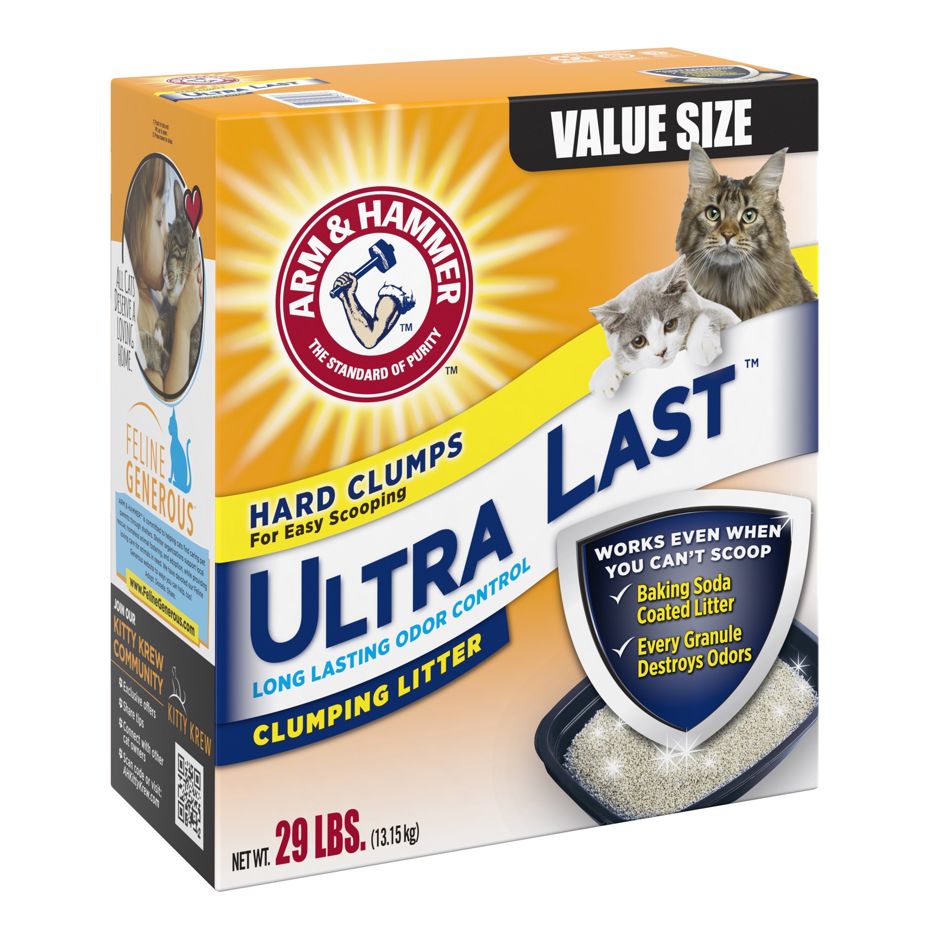 slide 3 of 3, Arm & Hammer Ultra Last Clumping Clay Cat Litter - Scented, 29 lb