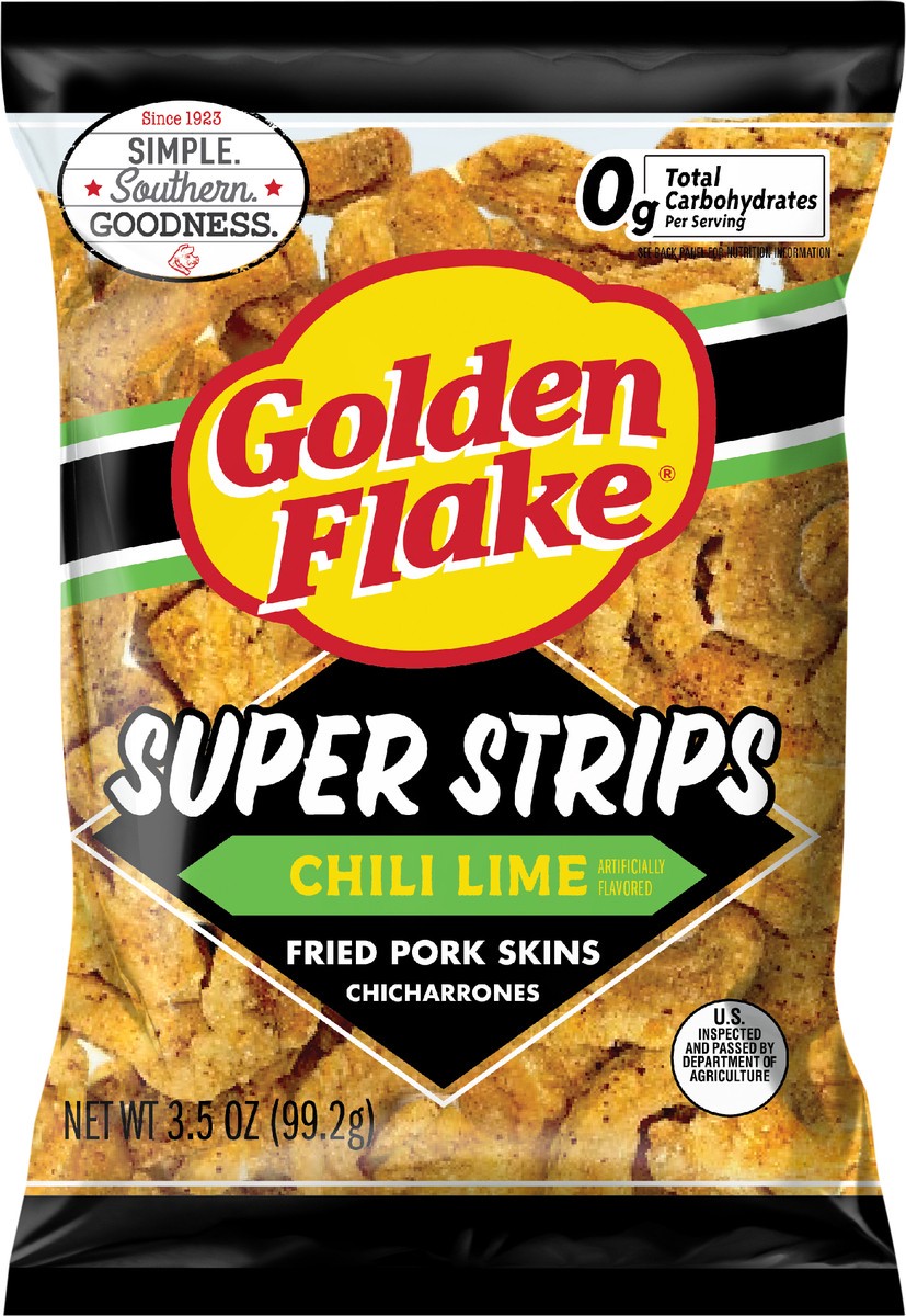 slide 6 of 11, Golden Flake 3.5 oz Golden Flake Chili Lime Super Strips, 3.5 oz