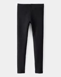 Carter's Carters Kid Solid Cotton Ribbed Stretch Leggings - Black Black 6-6X